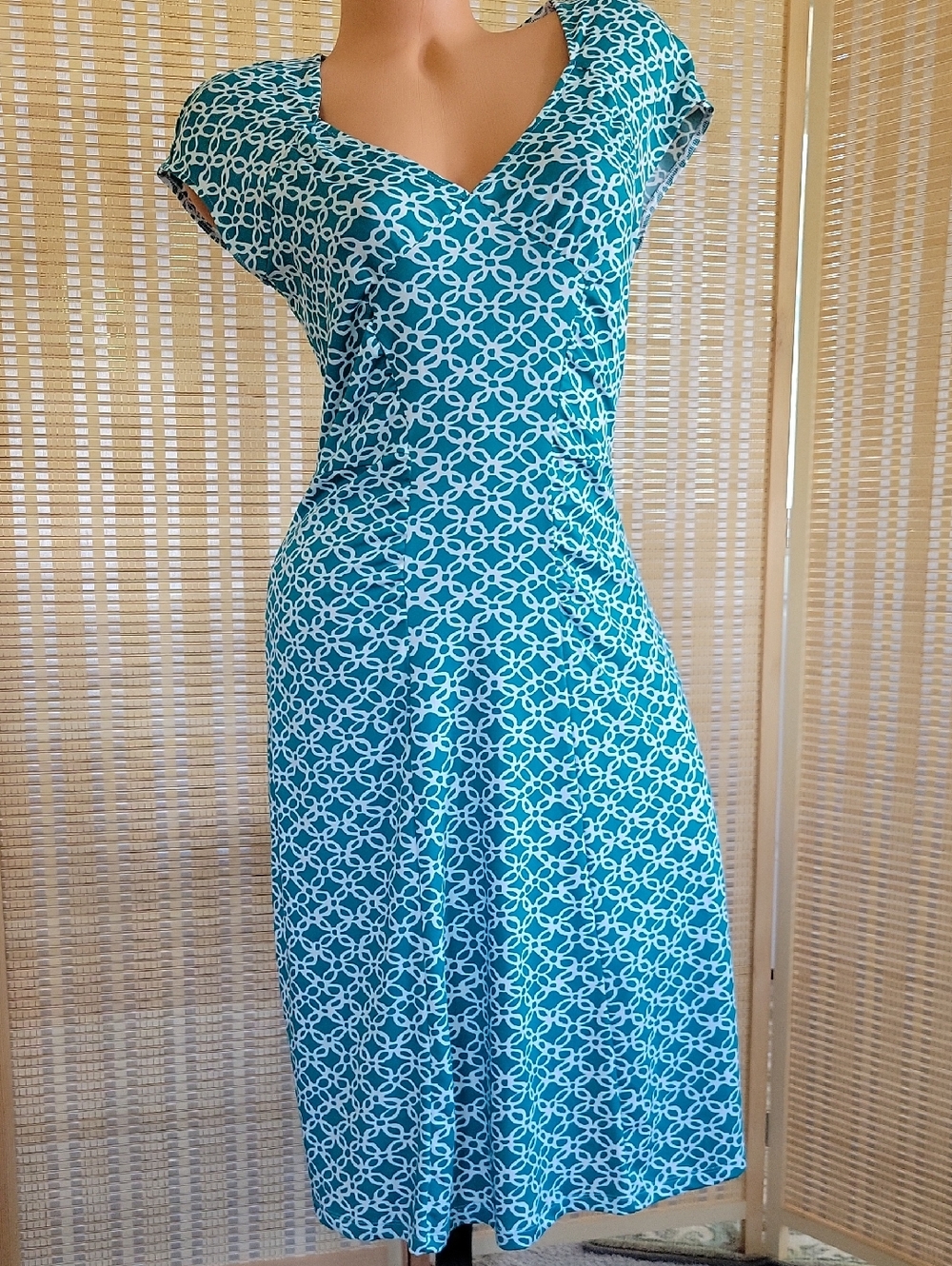 Elegant Patterned Sleeveless Summer Dress